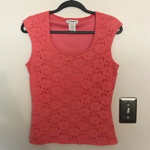 Wrapper Coral Crochet Tank Top